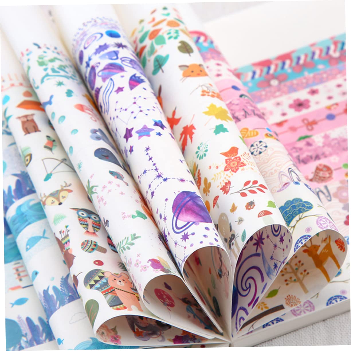Operitacx 10rotoli Washi Tape Decorativo Nastro Adesivo Per Scrapbook e Fai Te Motivo Albero Di Ciliegio