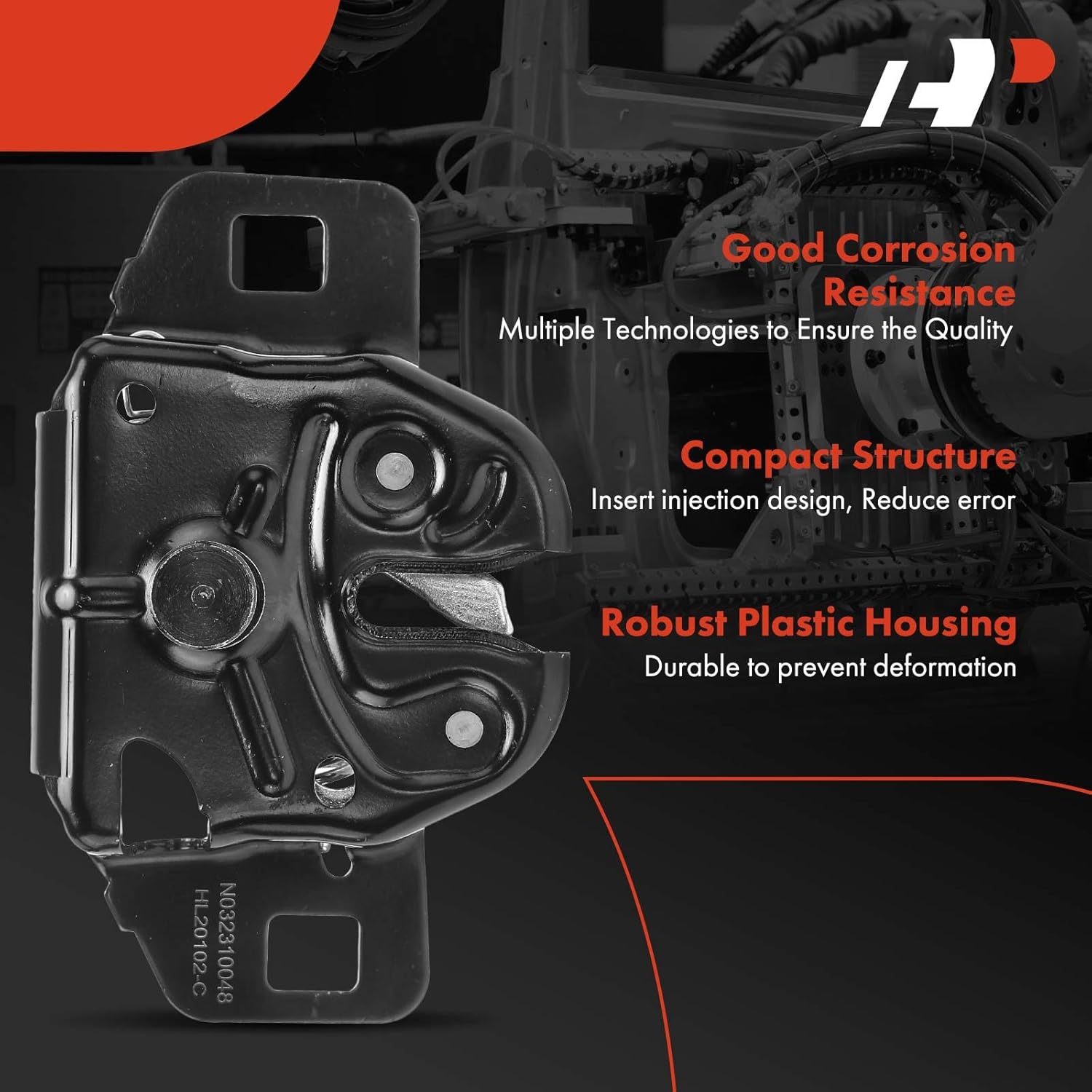 A-Premium Hood Latch Lock Compatible with Chrysler Town & Country 2008-2016 & Dodge Grand Caravan 2008-2019 & Ram C/V 2012-2015, Front Hood Lock Engine Bonnet Latch Assembly