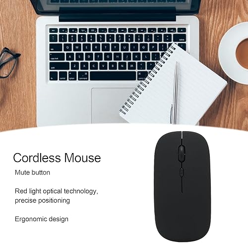 Miniatura 2 de Ratón inalámbrico, 1600 DPI Ratón inalámbrico inteligente Mini portátil de 3 velocidades DPI ajustable Ratón óptico delgado y silencioso para