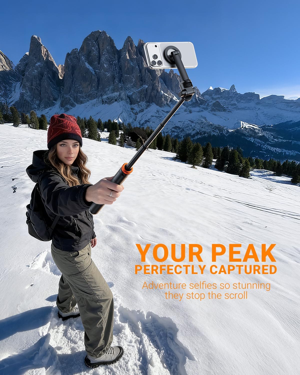 EUCOS 63" Magsafe Tripod, Tripod for iPhone & Magnetic Selfie Stick Tripod with Remote, Strong Magnetic Phone Holder for Magsafe, Extendable Phone Tripod Stand for iPhone/Android