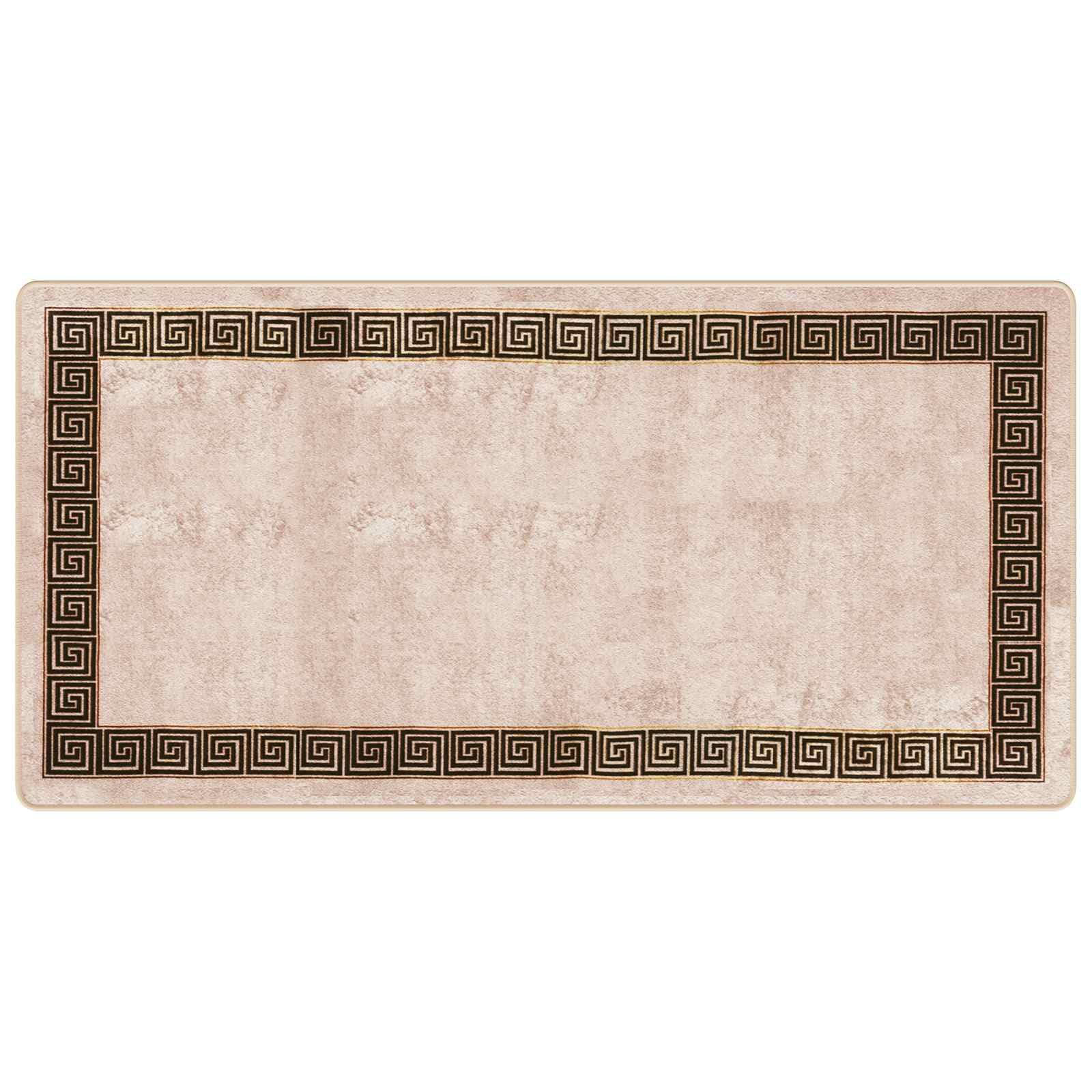 Tapis de couloir 100x200 noir antidérapant lavable poils courts