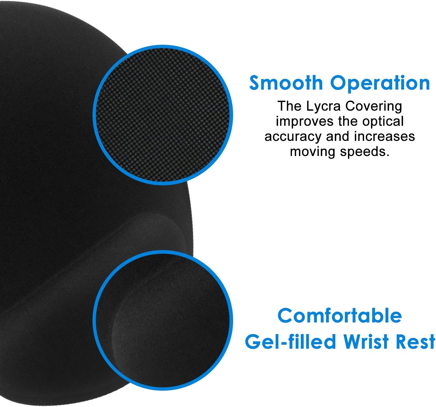 Mouse Pad, JETech Mouse Mat with Gel Wrist Pad - 0882