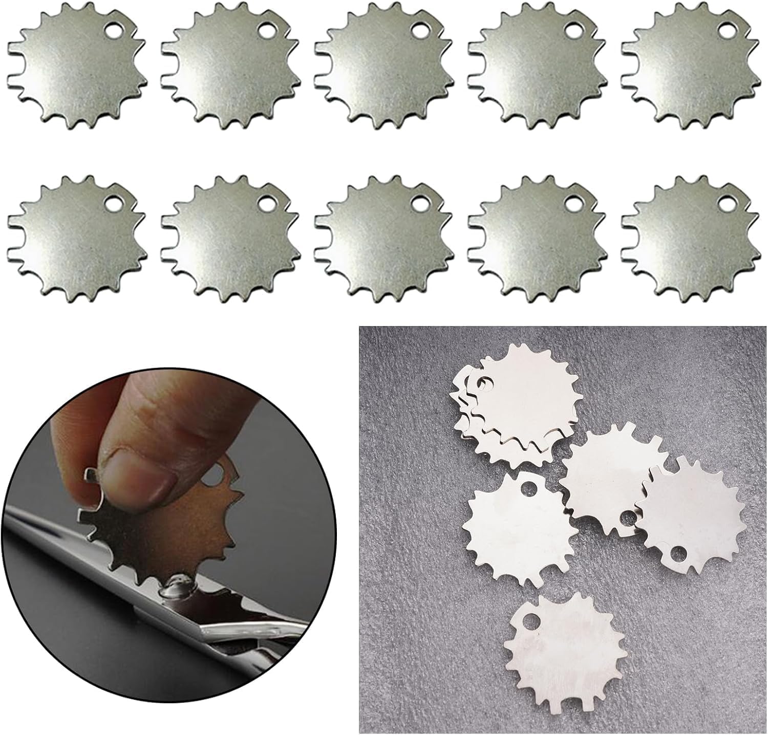 10 Pcs Professional Scissors Tension Adjuster Keys, Stainless Steel Hairdressing Shear Adjustment Tool, Universal Tension Screwdriver Wrench for Barber Beauty Grooming Scissors
