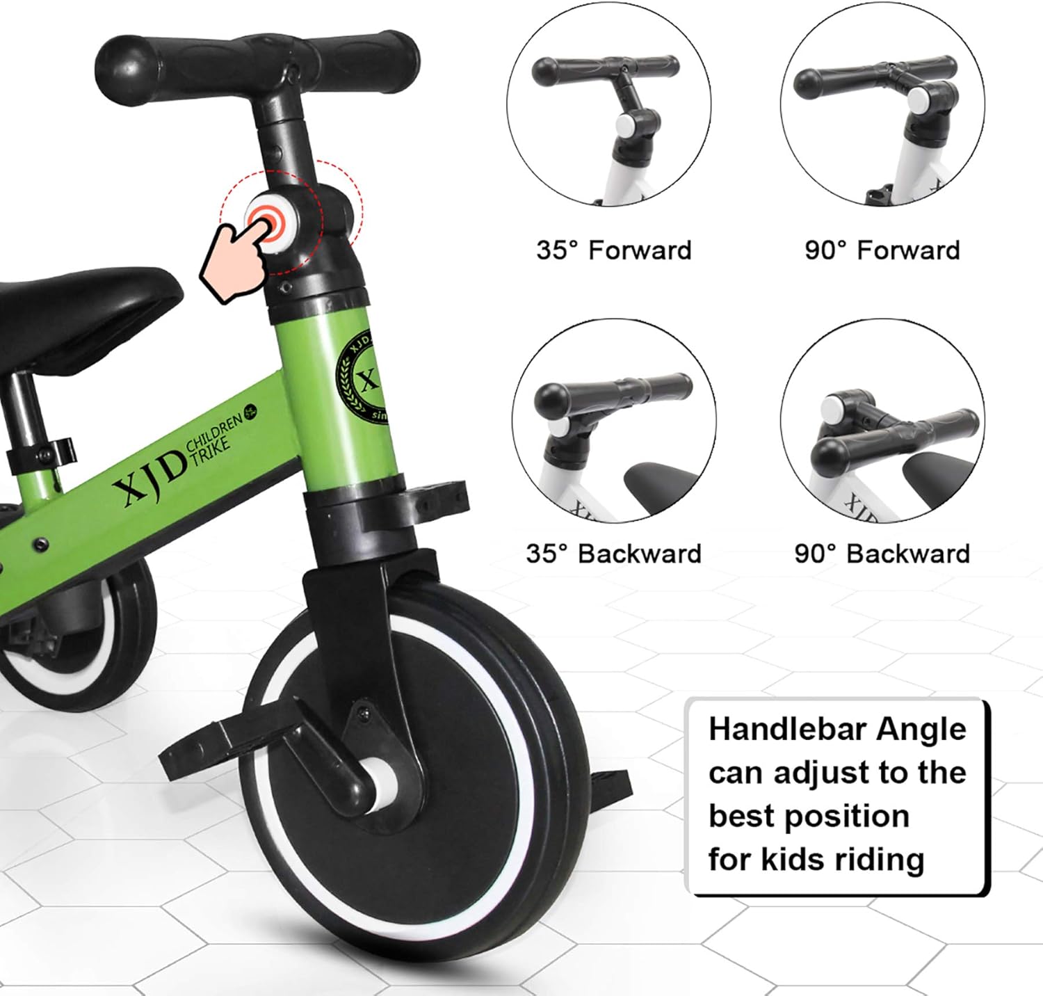 XJD 3 in 1 Kids Tricycles for 10 Months to 3 Years Old Kids Trike 3 Wheel Toddler Bike Boys Girls Trikes for Toddler Tricycles Baby Bike Infant Trike Upgrade 2.0 : Sports & Outdoors