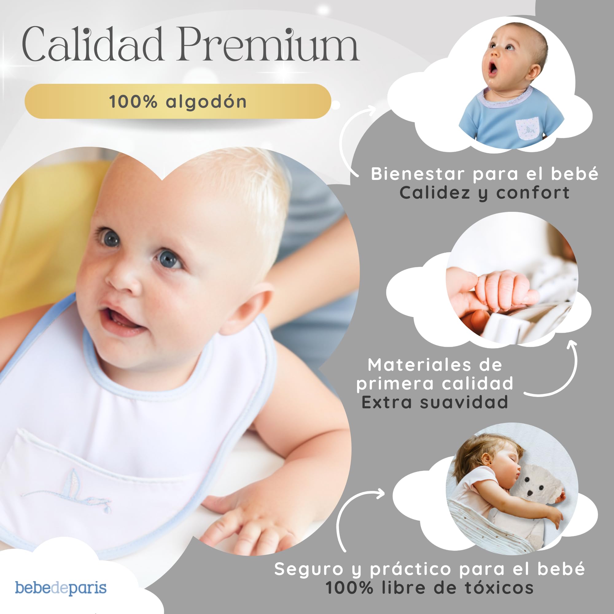 BebeDeParis | Originelle Geschenke für Neugeborene | Klassisches Geschenk für Babys | Personalisierte Geschenkkorb | 3-6 Monate (Blau)