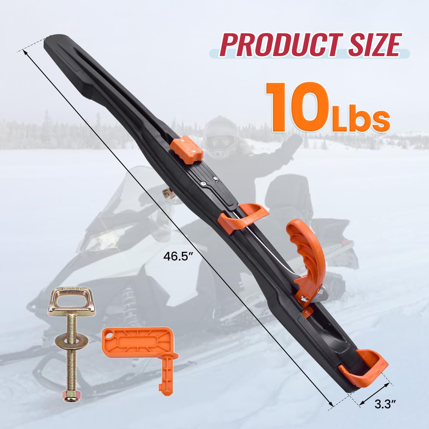 1000-SC-FRONT Snowmobile Trailer Tie Down System Compatible with Superclamp II, Snowmobile Mounting Bracket for Super Clamp 2 S/C-2