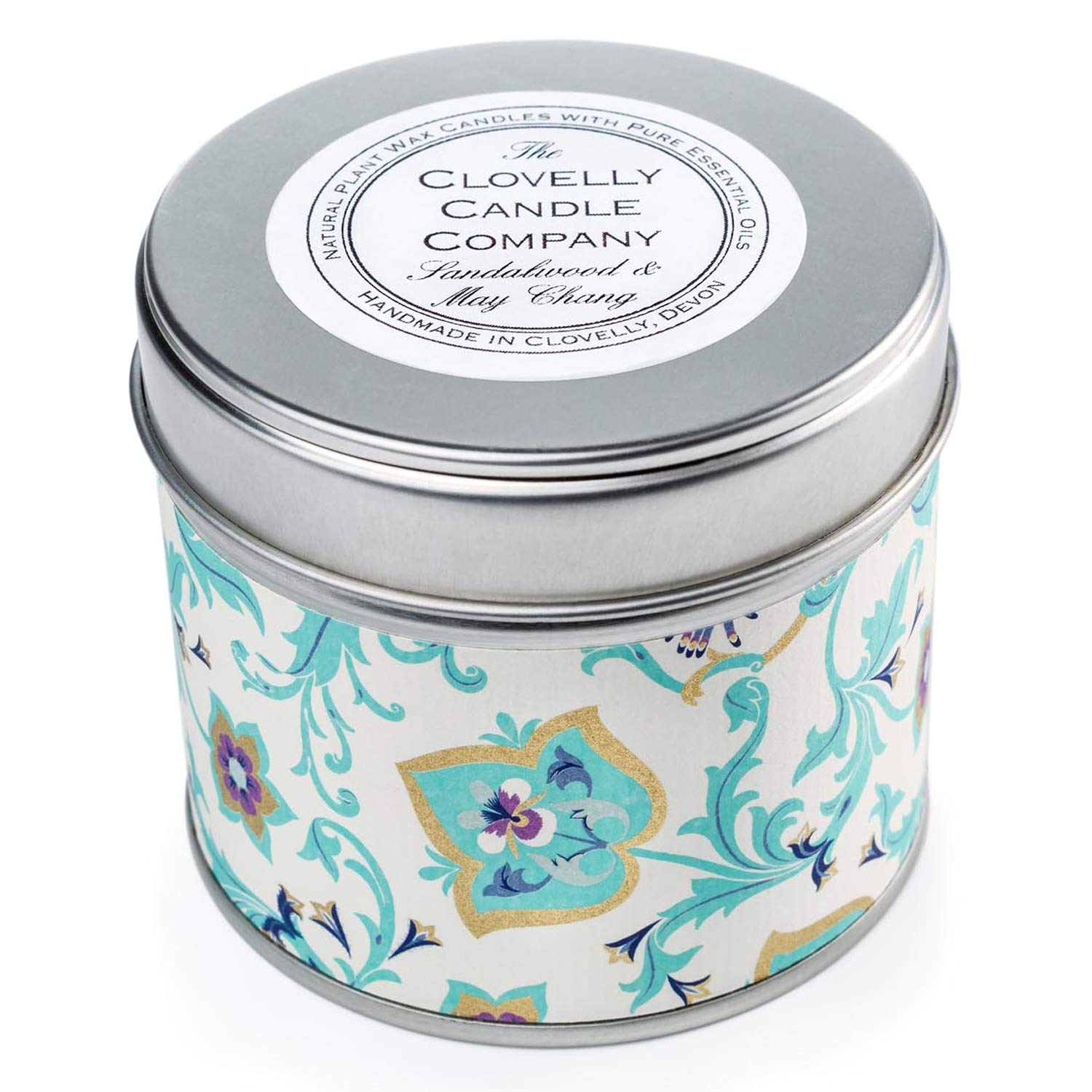 The Clovelly Soap Co. Sandalwood May Chang Clovelly Soap Co Handmade Natural Scented Sandalwood & May Chang Aromatherapy Soy Wax Vegan Tin Candle