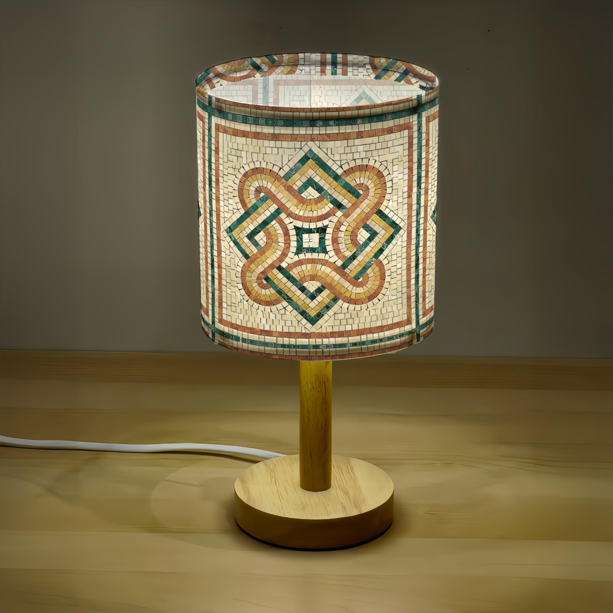 Bellaluma Lampada da comodino Lampada da comodino Candeeiro Mesa de Cabeceira Lampade da comodino Lampada da camera Lampada da tavolo (Roman Mosaic, 1 unità)