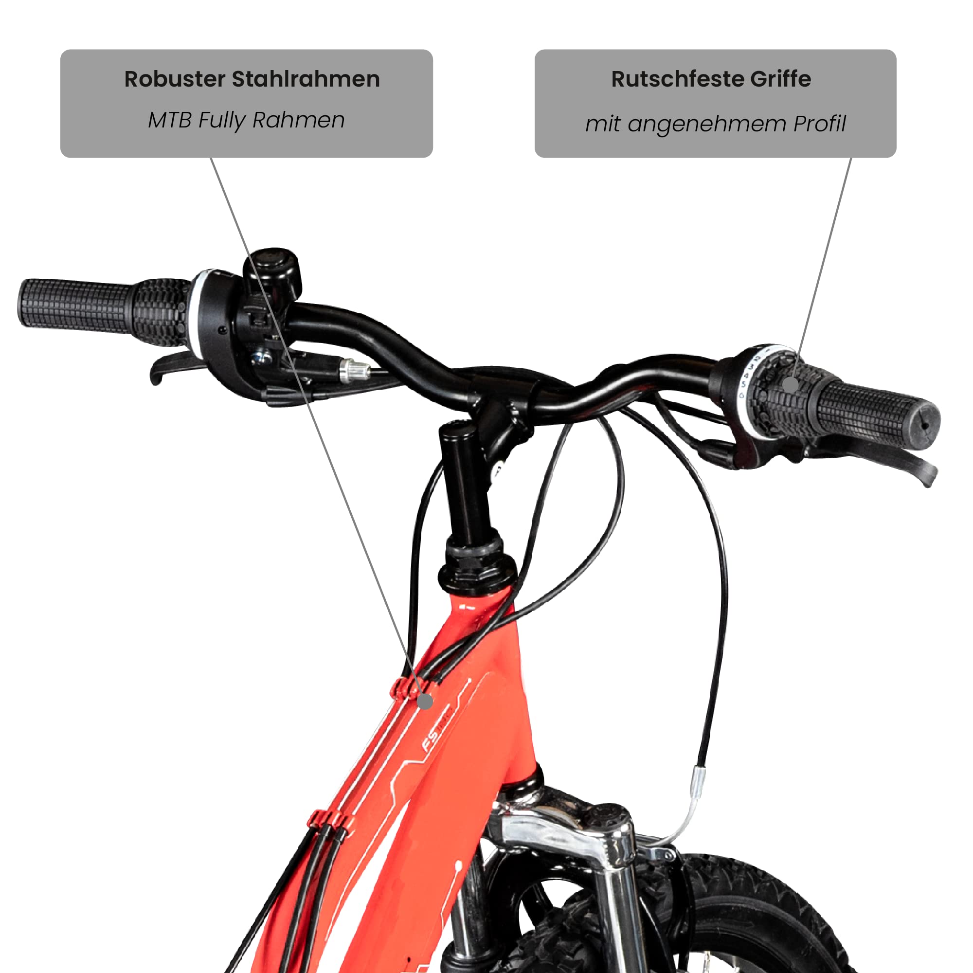 Galano FS180 24 Zoll Jugend Fahrrad 18 Gänge ab 8 Jahre Fully Mountainbike 130-145 cm für Mädchen und Jungen Kinderfahrrad Mountain Bike Jugendfahrrad MTB