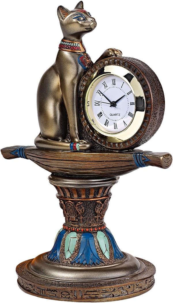 Design Toscano QL2095 Bastet's Egyptian Altar Timepiece