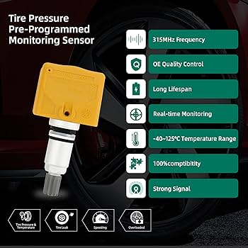 Amazon.com: TPMS Sensor,315MHz Tire Pressure Monitor System