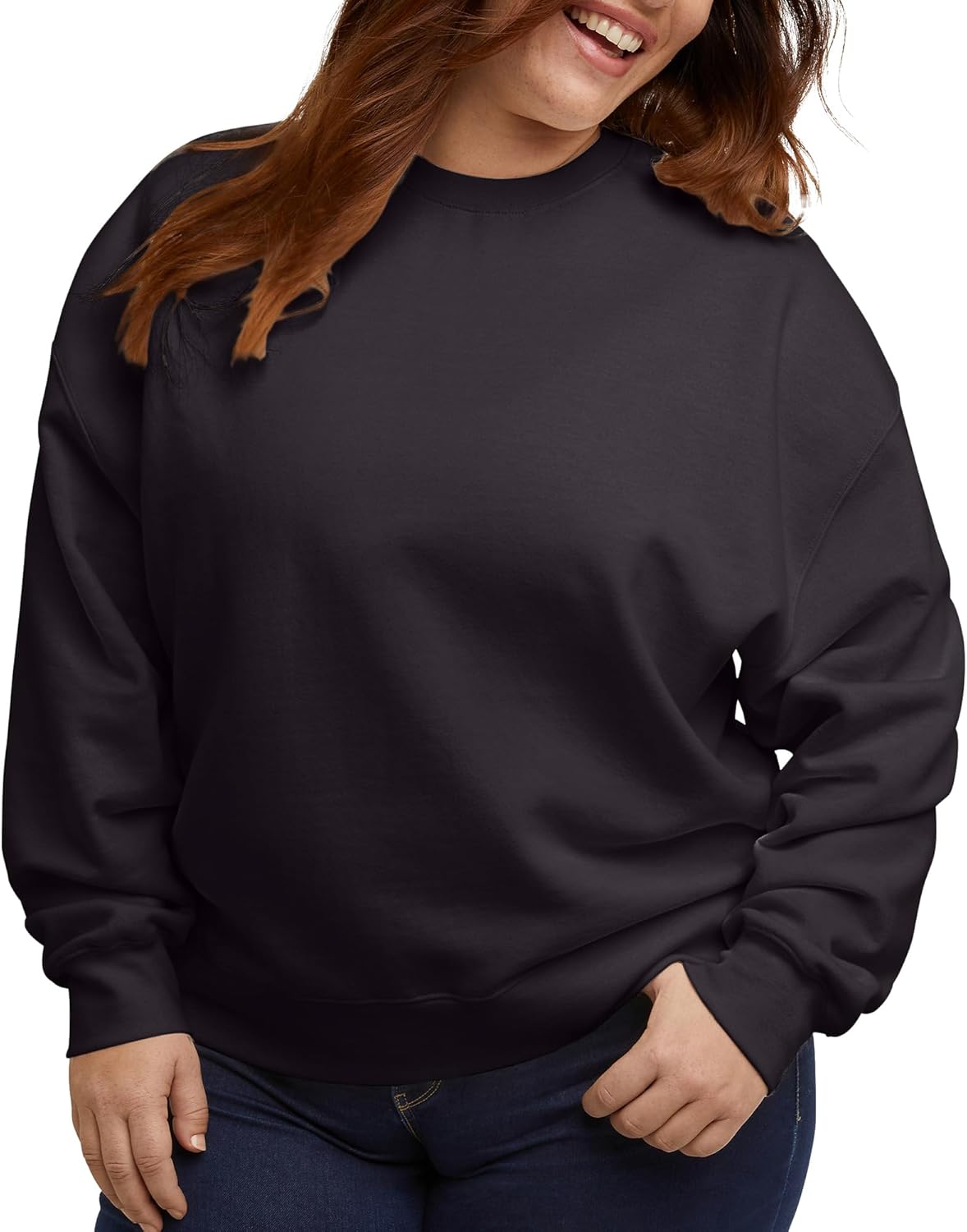 Hanes Originals Women’s Fleece Sweatshirt, Midweight Sweatshirt for Women, Placed Flowers