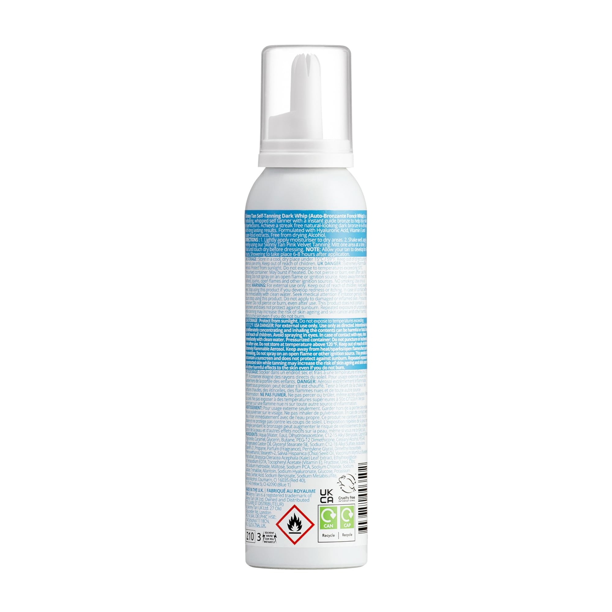 Skinny Tan Whip Dark Mousse, Instant Fake Tan for Streak Free Radiant & Natural Glow, Cruelty-Free - Image 4