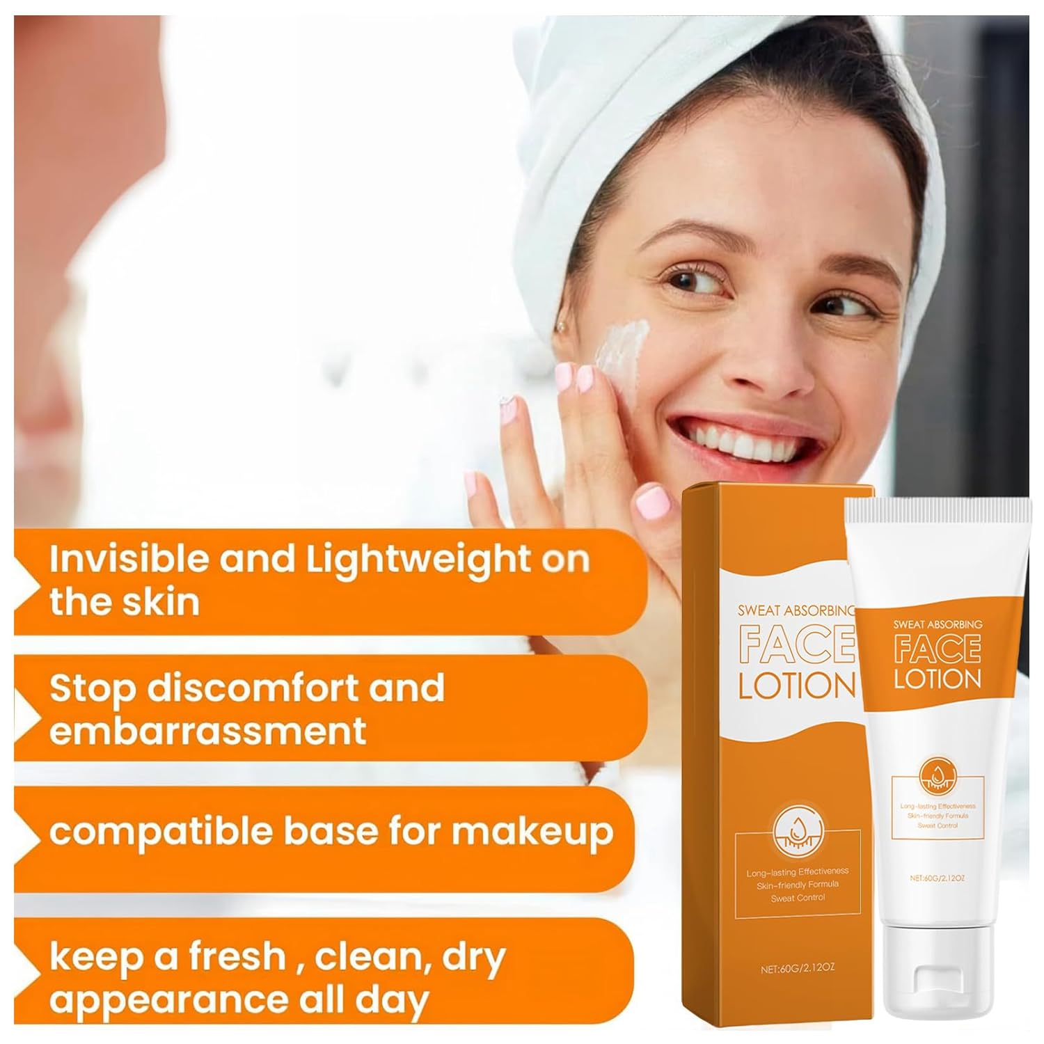 Face Antiperspirant Sweat Absorbing Lotion, Face Anti Sweat Lotion, Face Sweat Blocker, Antiperspirant and Oil Control, Forehead and Scalp, Reduces Face and Body Sweating (1) - Image 3