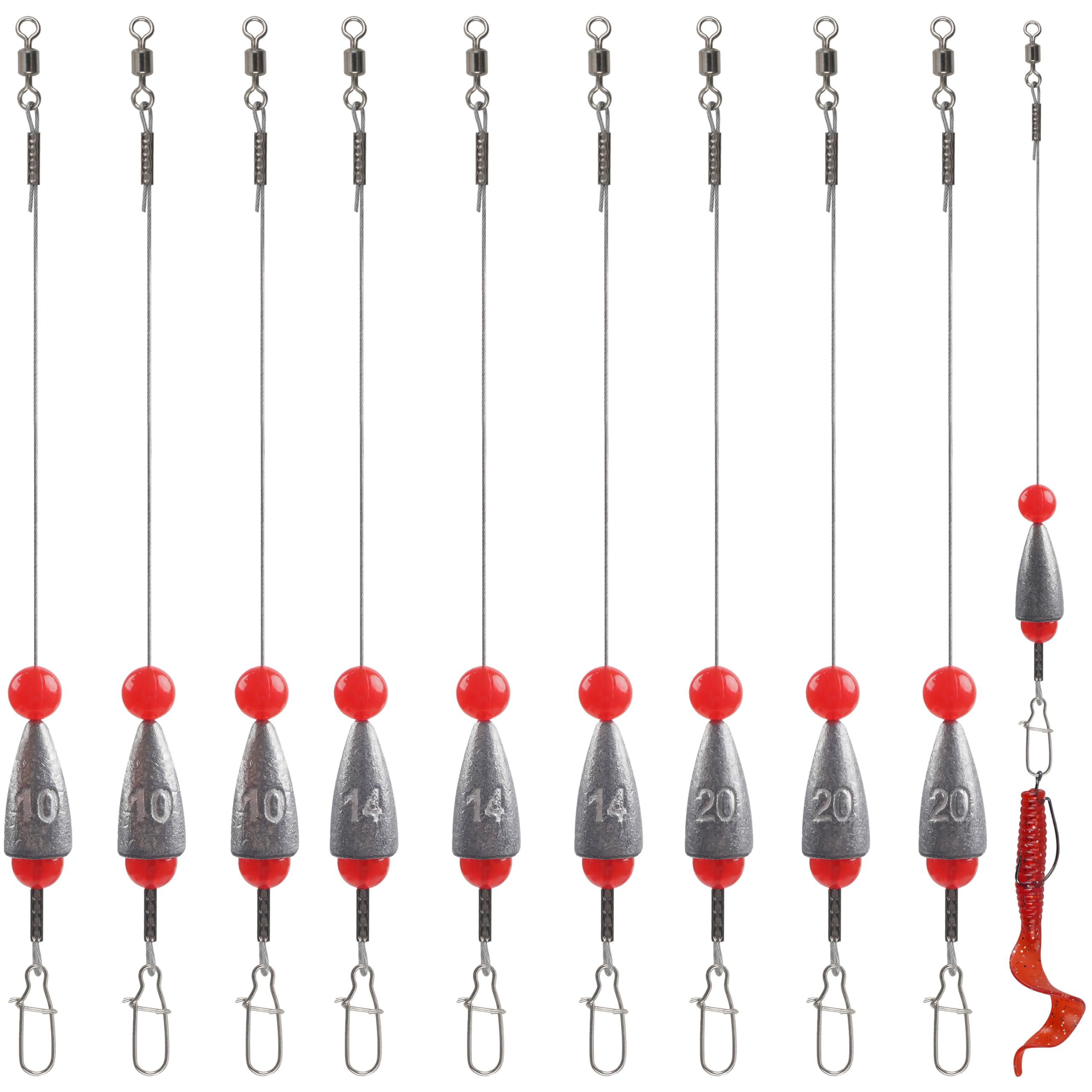 Catfish Weights FUSIGO Egg Fishing Sinker Weight Rigs, 6pcs