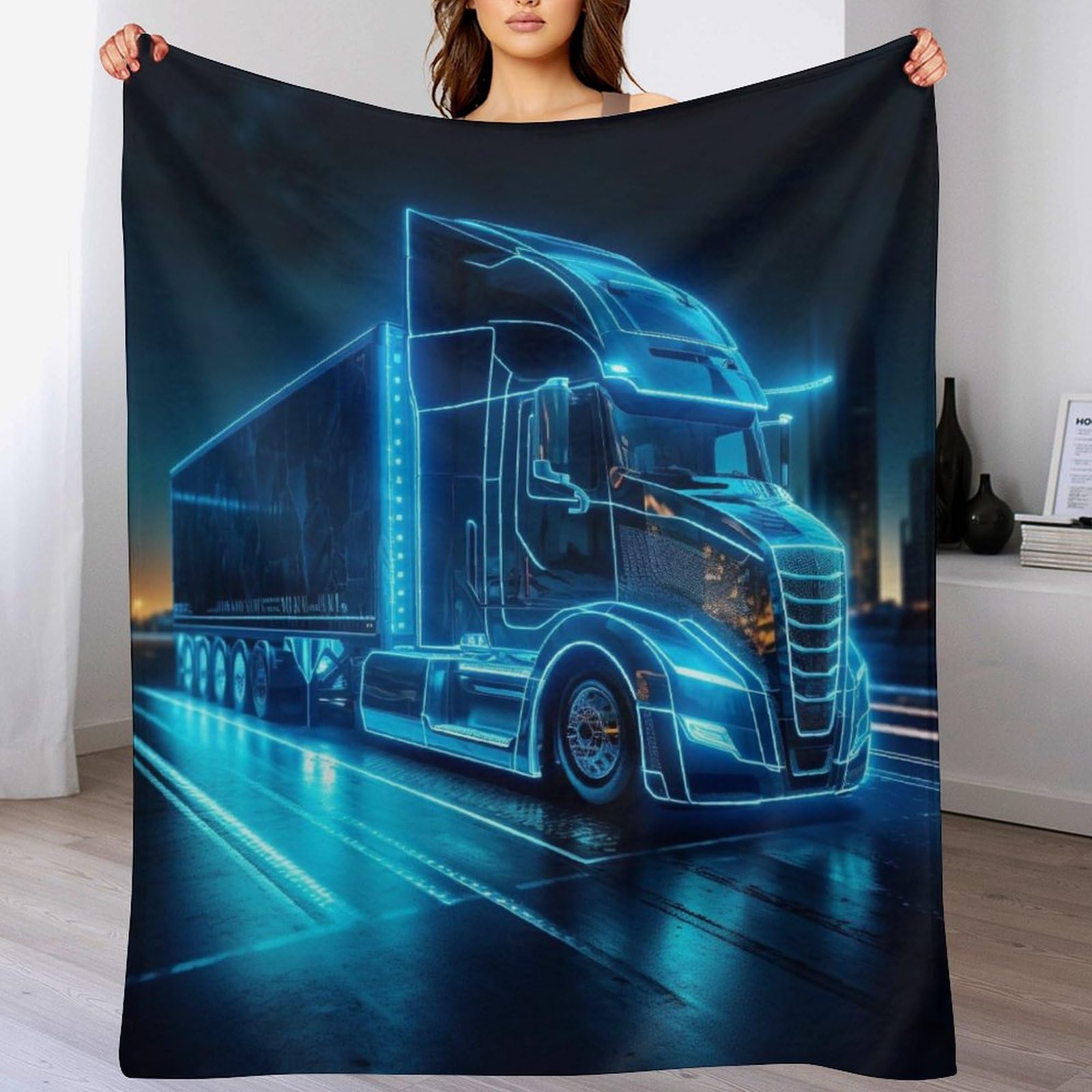 Couverture polaire camion douce et moelleuse pour des nuits sereines