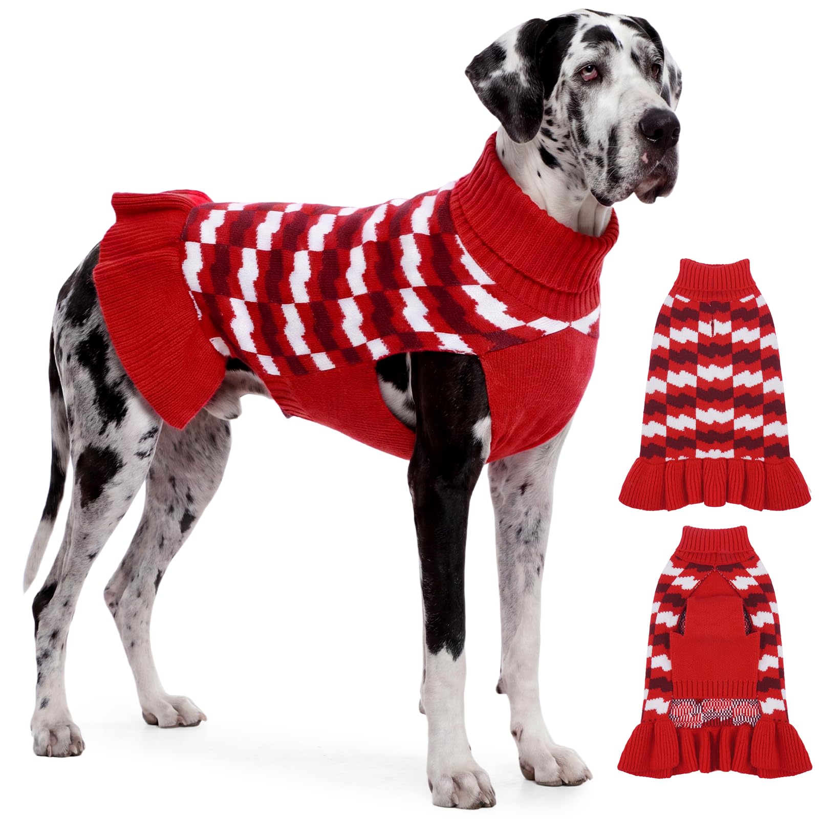 Robe pull pour chien grand col roulé contre le froid