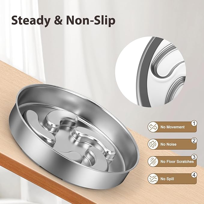 Comedero para Perro Acero Inoxidable Antideslizante para Ral miniatura 4