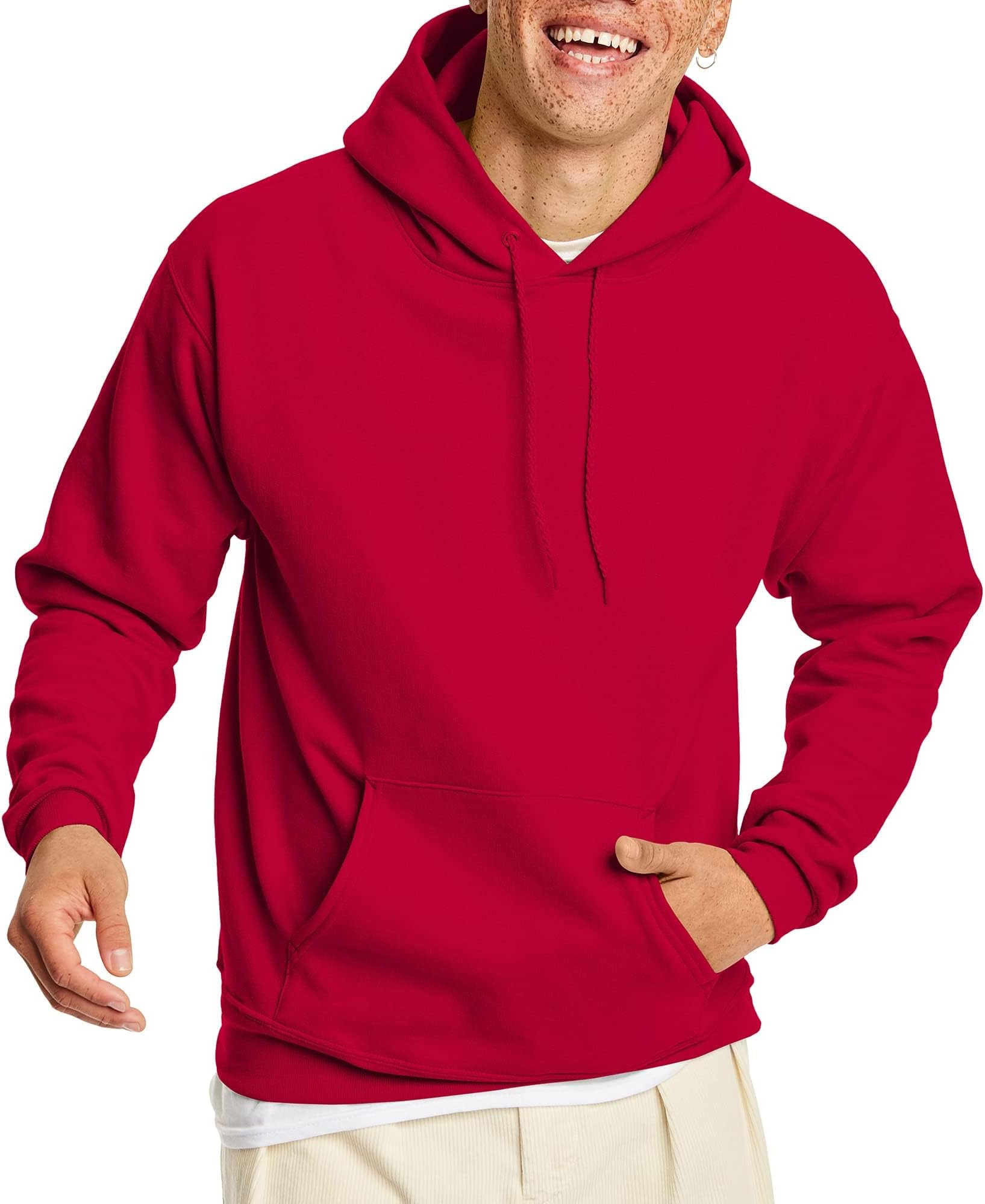 Hanes Men's EcoSmart Hoodie, Midweight Fleece, Pullover Hooded Sweatshirt