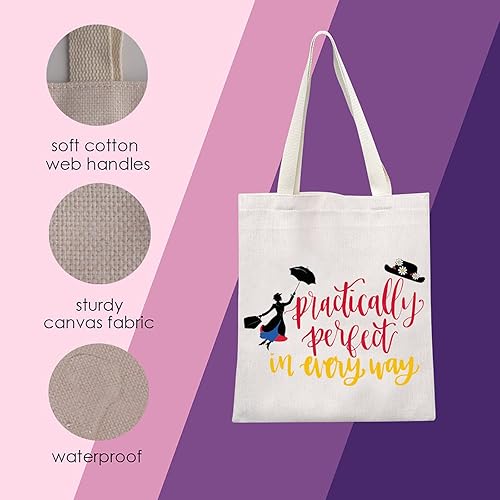 Miniatura 4 de Mary Poppins - Bolsa de maquillaje para cosméticos, regalo de Mary Poppins, prácticamente perfecta en todos los sentidos, bolsa de maquillaje con
