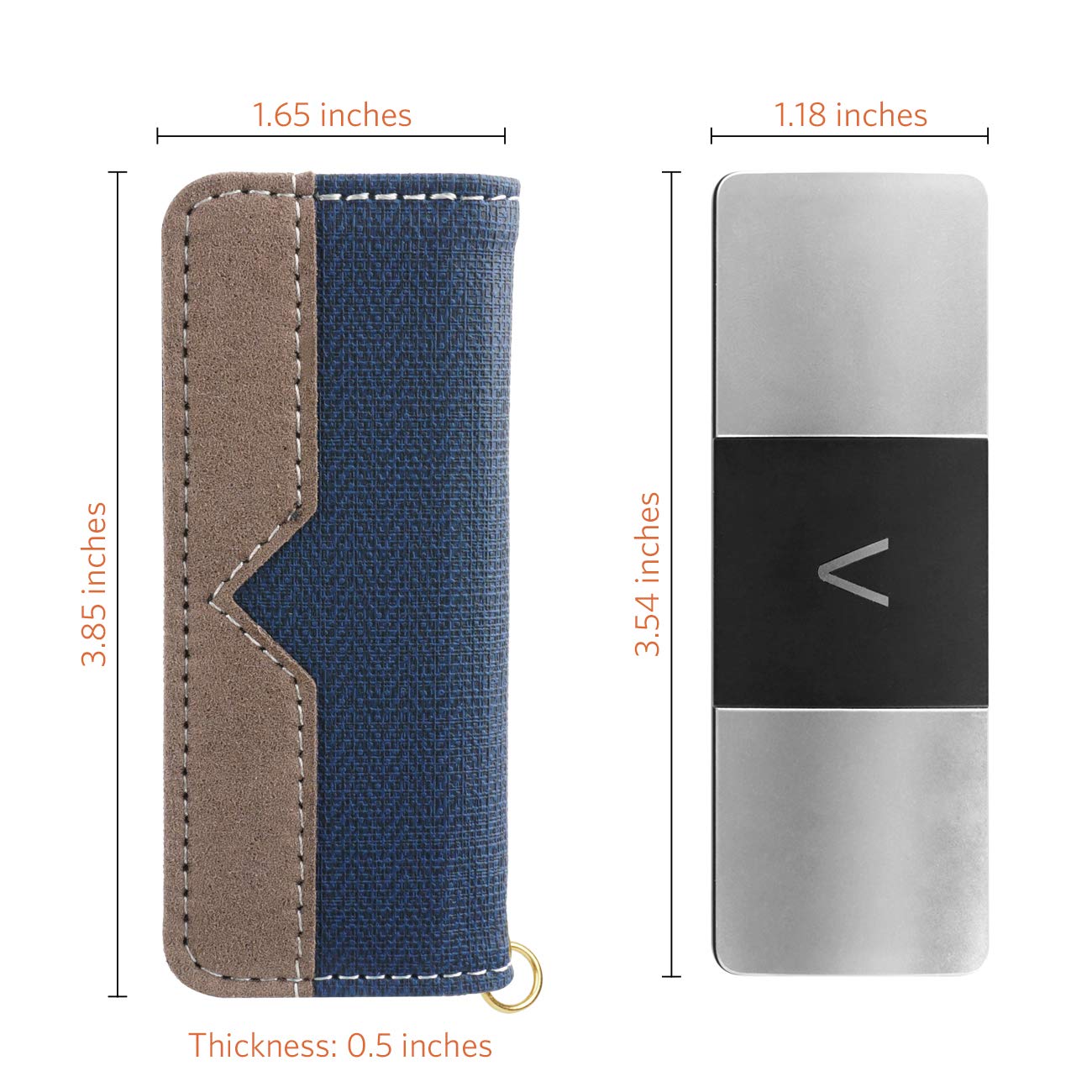 Carrying case for AliveCor KardiaMobile 6L Travel Case Fits in Pocket