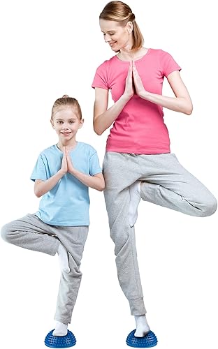 Miniatura 5 de HEY! PLAY! Cápsulas de equilibrio, estilo erizo, equilibrio y estabilidad, piedras de media cúpula para ejercicio, juego de 6 para niños y adultos