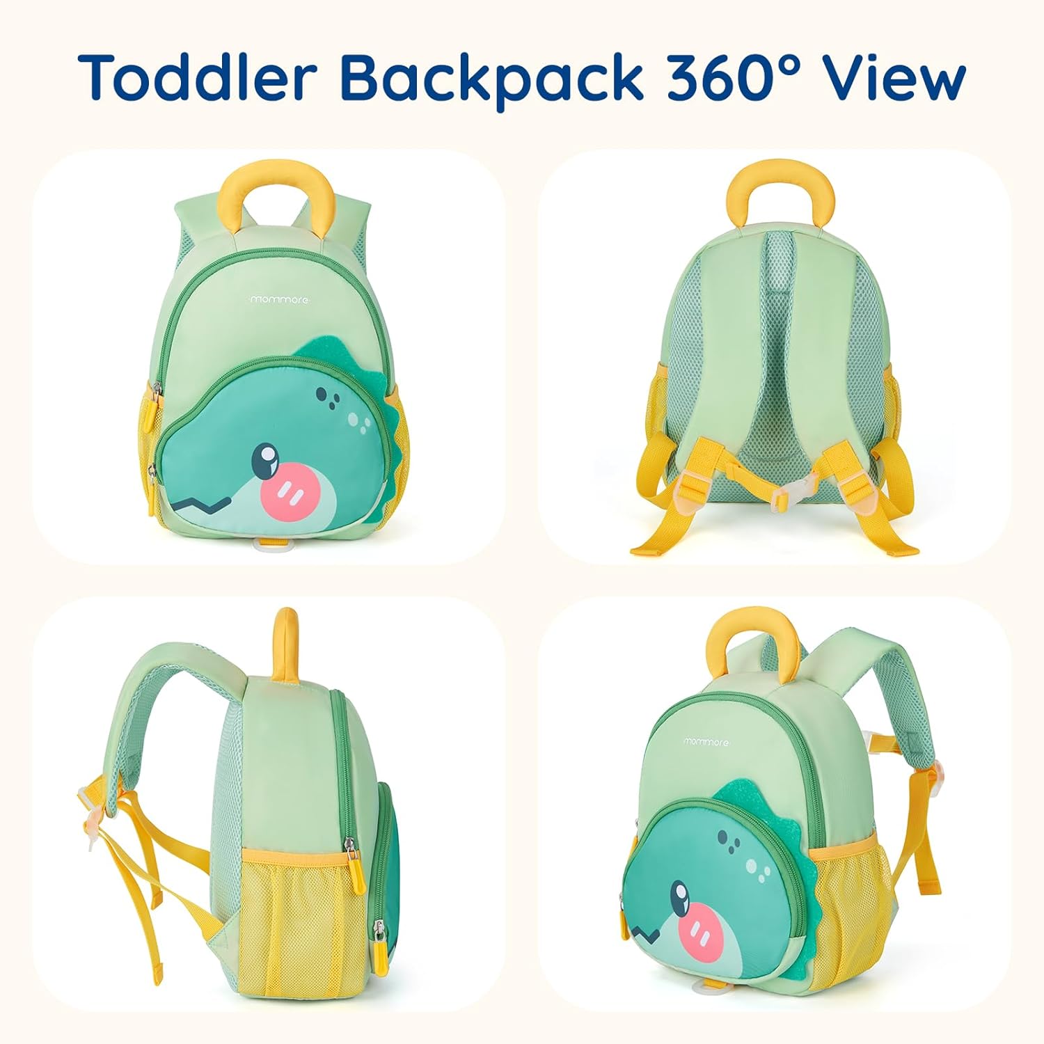 mommore Toddler Backpack for Girls 2-4 Cute 3D Kids Backpack Butterfly Small Pre-K Backpacks Water-Resistant for Preschool Kindergarten with Toddler Leash, Chest Buckle - Image 6