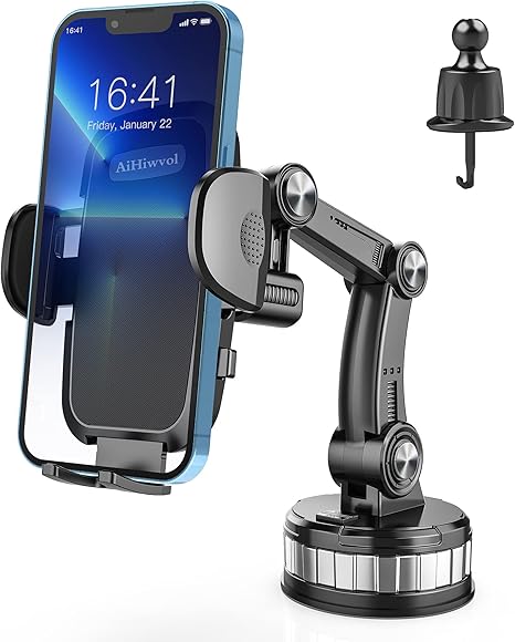 Amazon Co Jp 22 車載ホルダー 業界初機械アーム式 Aihiwvol 3in1 スマホホルダー 車 粘着ゲル吸盤 エアコン吹き出し口 屋内兼用 全車種対応 携帯ホルダー 車用 再利用可能 強化する吸盤 スマホスタンド 安定性確保 すまほほるだー 車 Iphoneホルダー 車載用