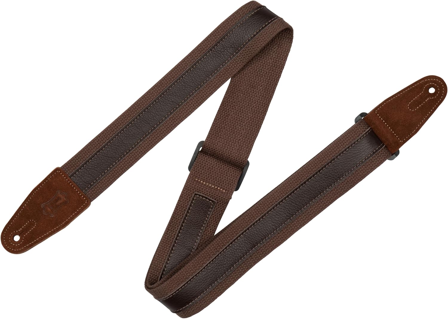 Levy's Leathers Combo Series 1" Leather Strip on Cotton Strap