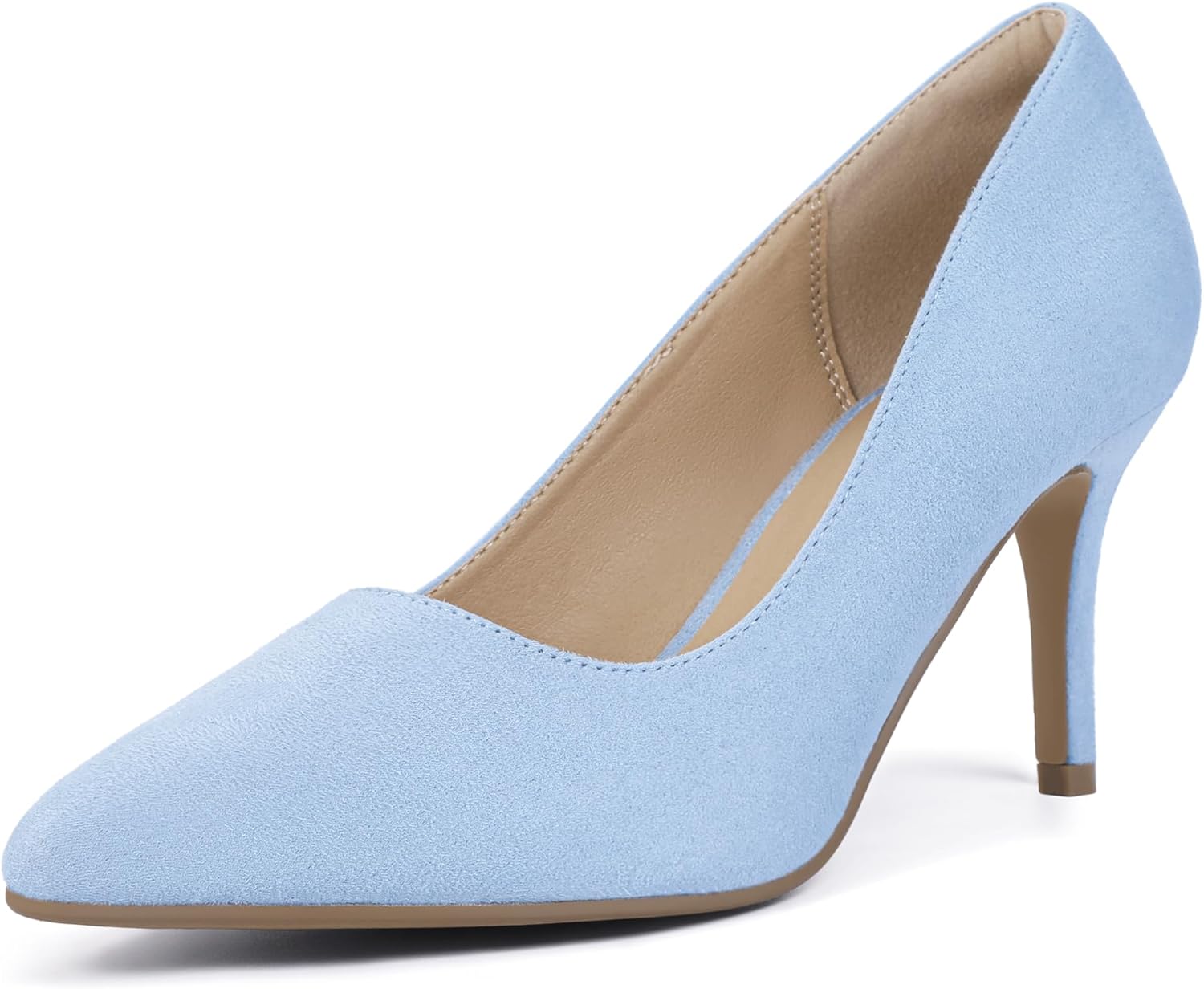 IDIFU IN3 High Heels Pumps Closed Toe Heels Women's Pumps Stiletto Pointed Toe Dress Shoes Wedding Prom Bridal Work Office Bride Guest Trendy Dressy Fashion Comfortable Pump Shoes