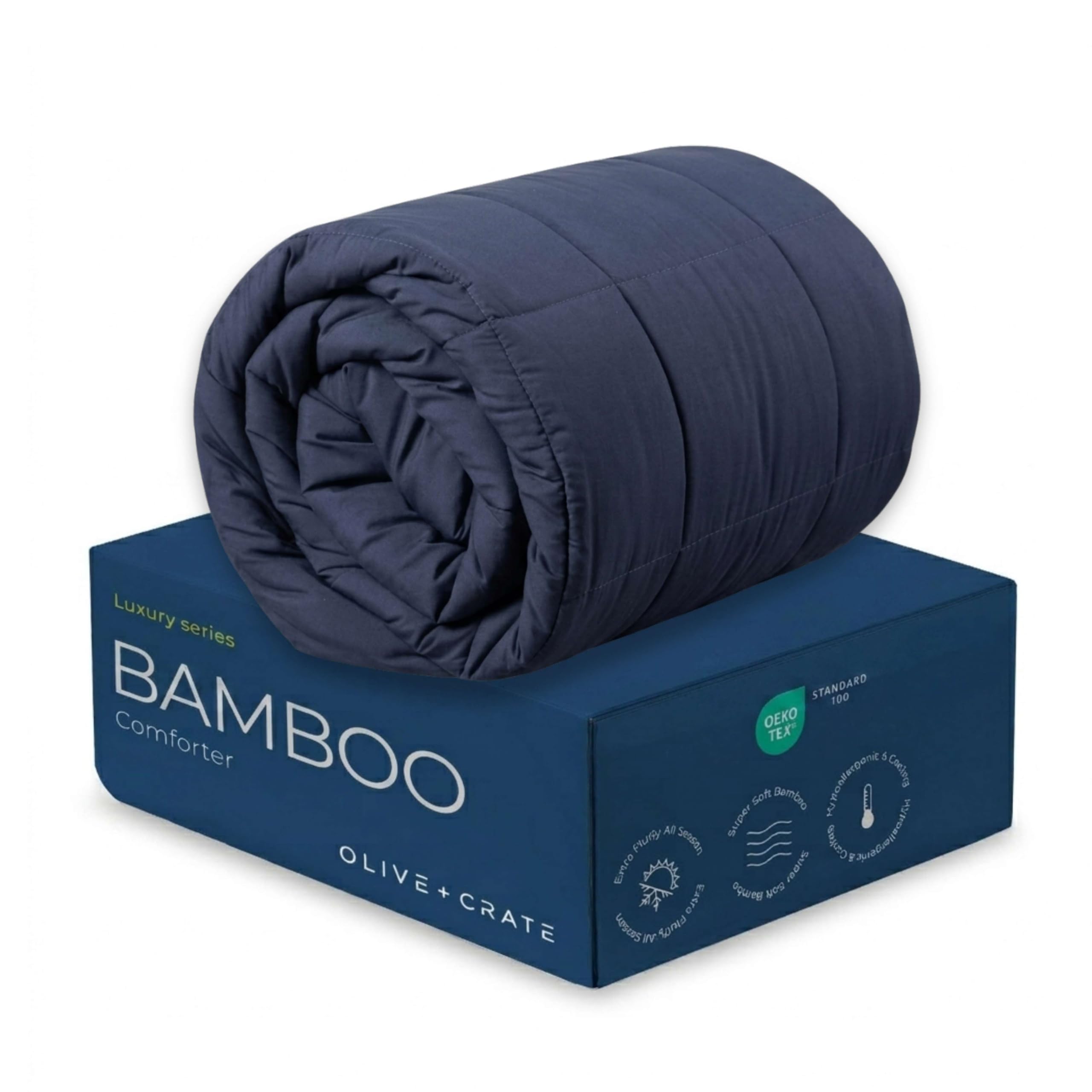 Olive + Crate Bamboo Comforter – Queen Size Duvet Insert