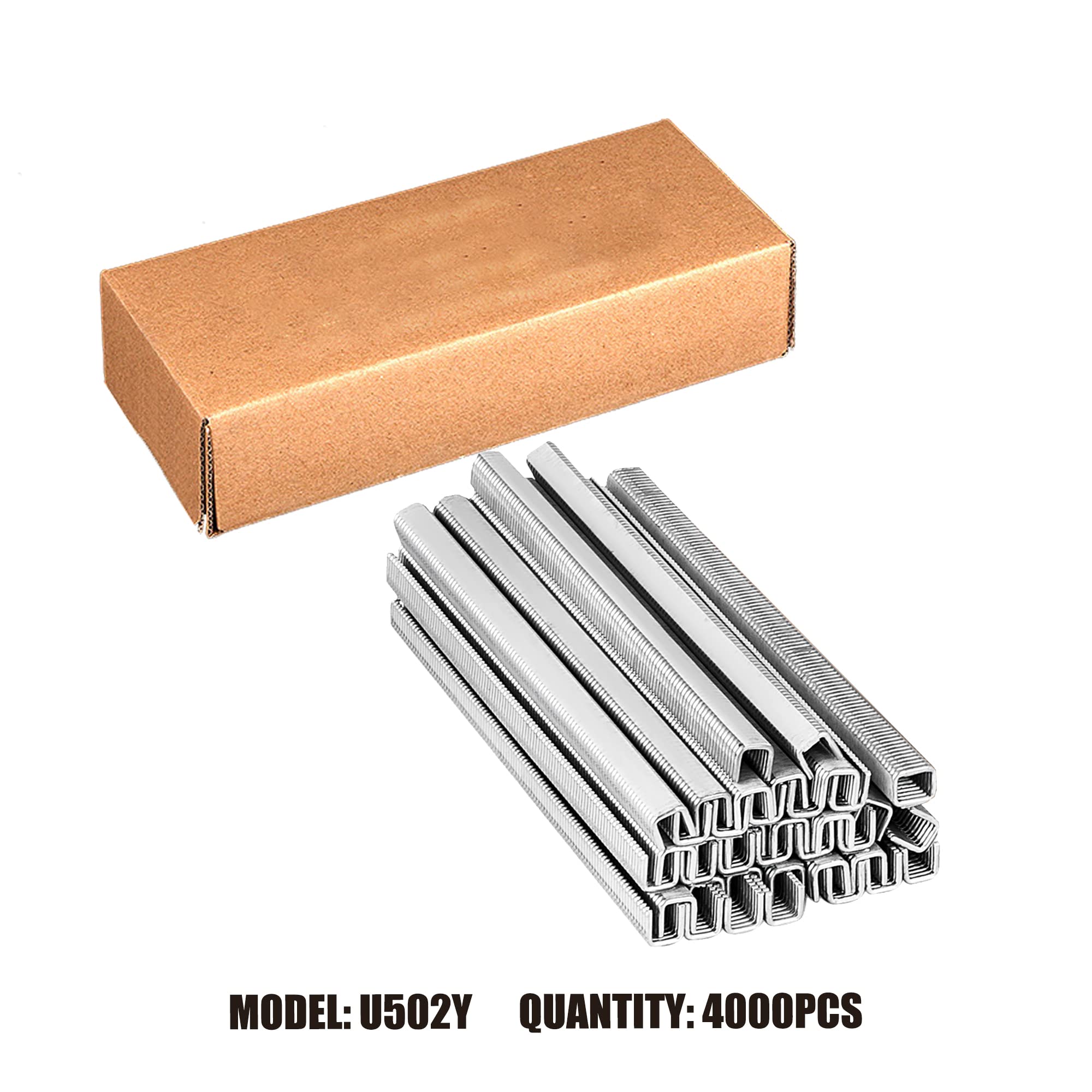 4000 szt./pudełko klipsy w kształcie litery U, aluminiowe klipsy do strzyżenia kiełbasy, używane do maszynki do przycinania kiełbasy w kształcie litery U, U502Y/U503Y/U506Y/U508 (srebrny U502Y)
