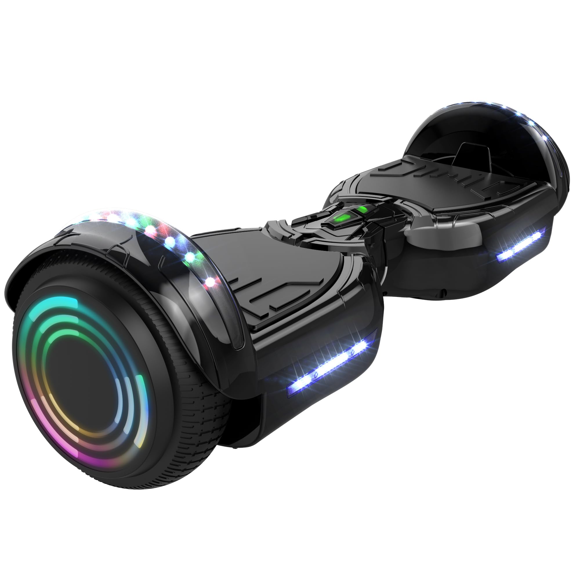 Photo 1 of **POSSIBLY FOR PARTS ISSUES FUNCTIONING**** Hoverstar Bluetooth Hoverboard, LED Wheels Chrome Color Self Balance Scooter for Kids, Teenager (Chrome Black)