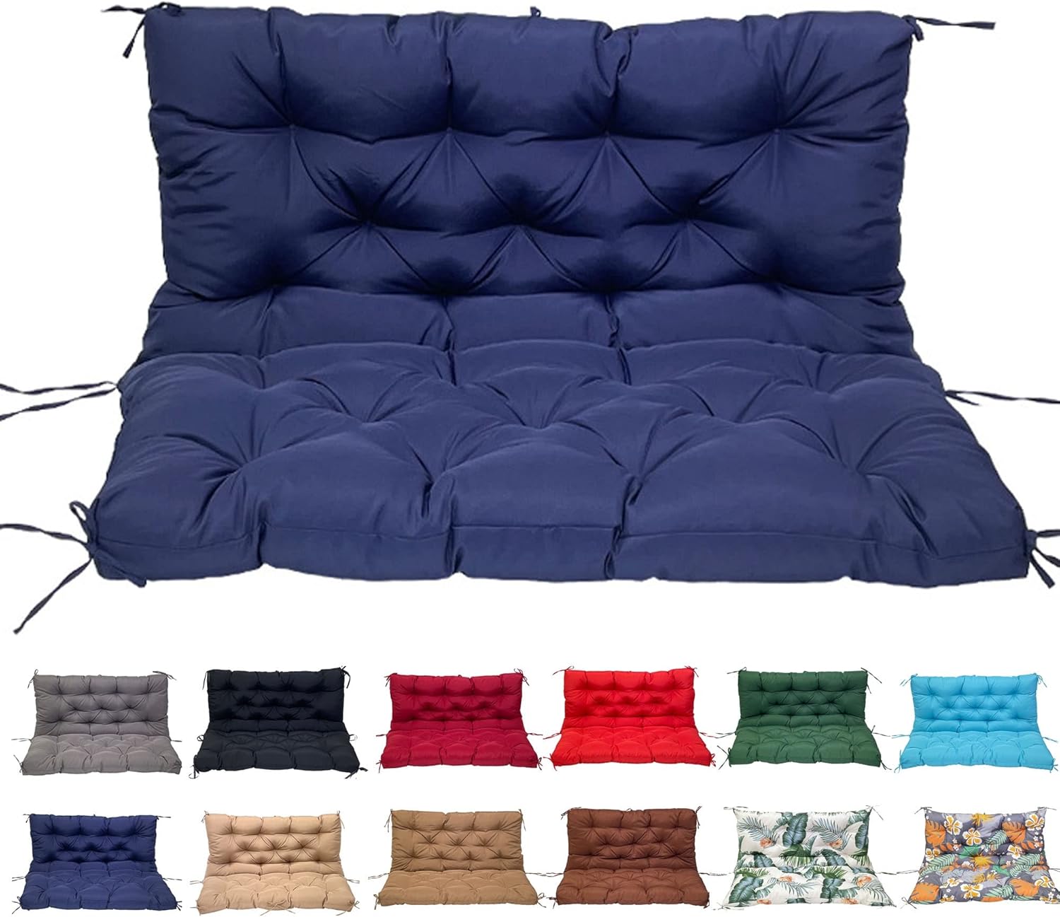 23 Seater Bench Cushion with Backrest, Porch Swing Replacement Seat