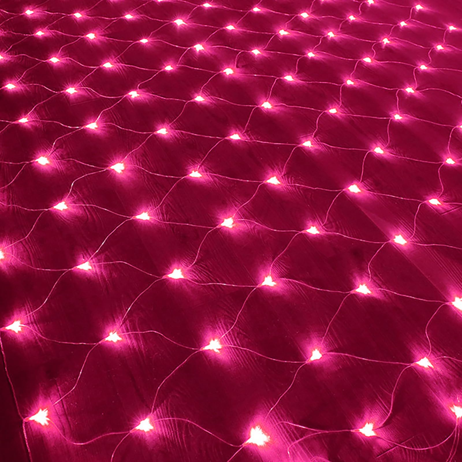 KINGCOO Battery Operated Net String Lights, 672LED Mesh Waterproof Curtain Lights 8Modes for Indoor Outdoor Christmas Garden Yard Party Wedding Holiday Wall Decor (Pink, 6x4M)