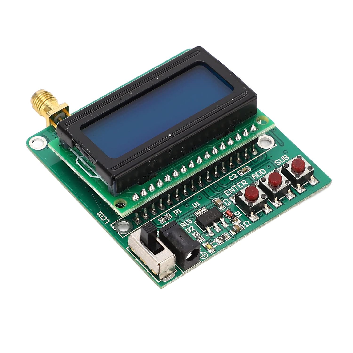 Eujgoov Digital Rf Power Meter, 0.1-600 MHz, -75 to +16 dBm, SMA K Output, Logarithmic Detector AD8317