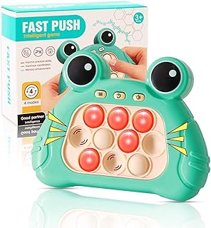 ToysEpic Fast Push Game| Pop Fidget Toys| Light Up Bubble Pop Fidget Toy| Electronic Quick Push Game | Birthday Gifts for 5+ Years Old Kids |