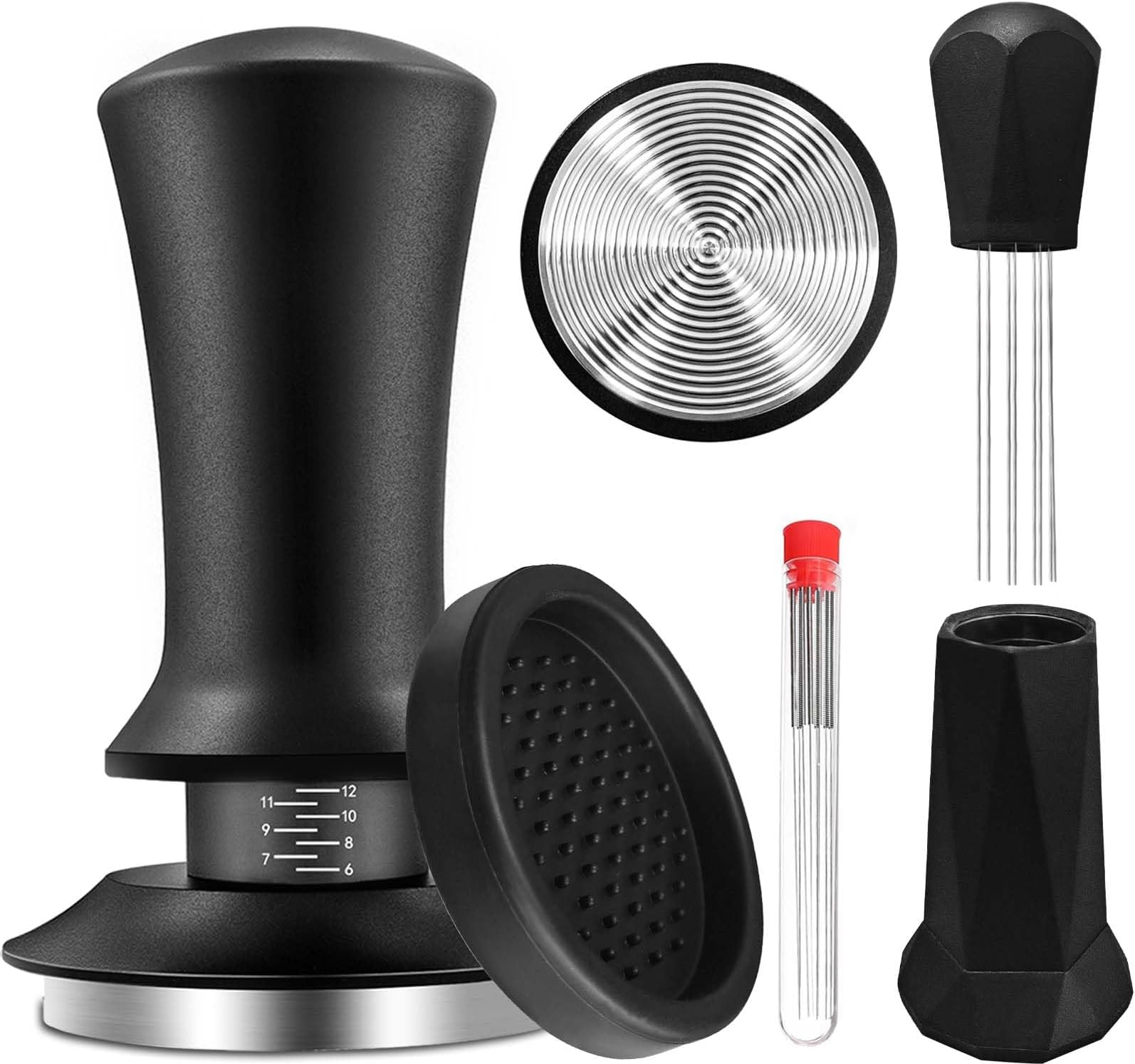 58mm Espresso Tamper, Espresso Accessories, Coffee Tamper with Espresso Distr...