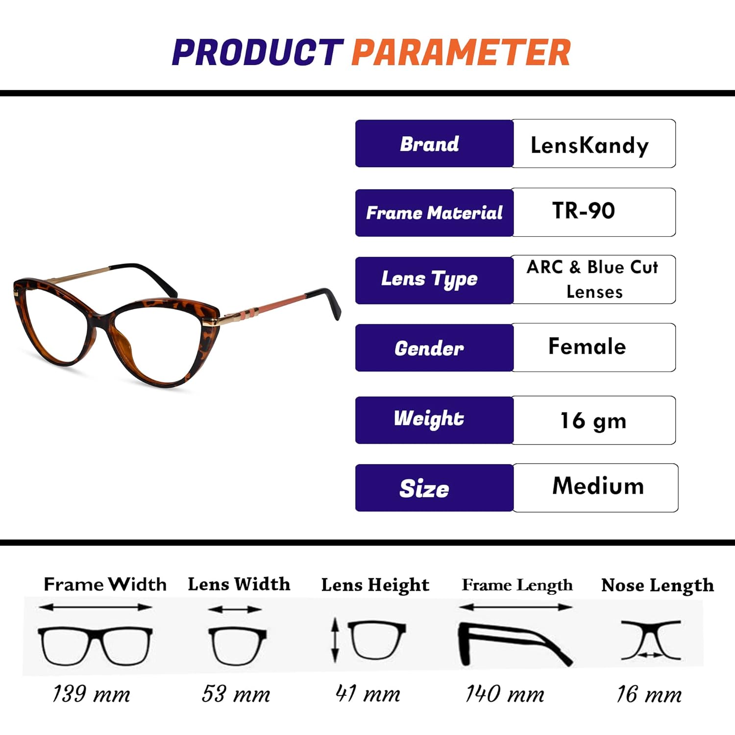 LensKandy | Premium Blue Cut Computer Glasses | Zero Power Antiglare | UV Protection | Protects Eye strain | Cat Eye Shape | Women | Medium 4 71SSvCiUZGL. SL1500