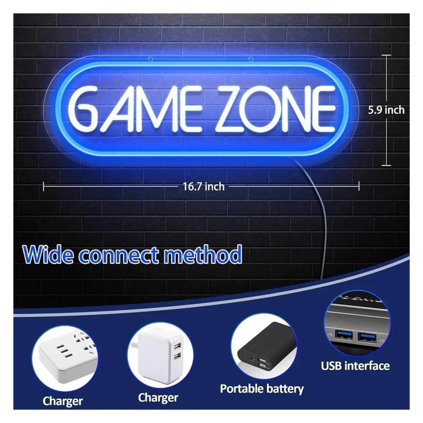 Luci al Neon Da Parete Insegne Al Neon Per Aree Giochi, Decorazioni Murali Luminose, Camere Da Letto, Sale Giochi, Insegne A Led Per Giocatori Ragazzi E Adolescenti