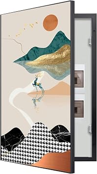 fuse box cover cabinet, Electrical Panel Cover Decorative - Hide Meter Electric Meter Box Decorative Painting - Wall Mounted Electrical Panel Cover - Various Styles Available - Ideal for Your Home