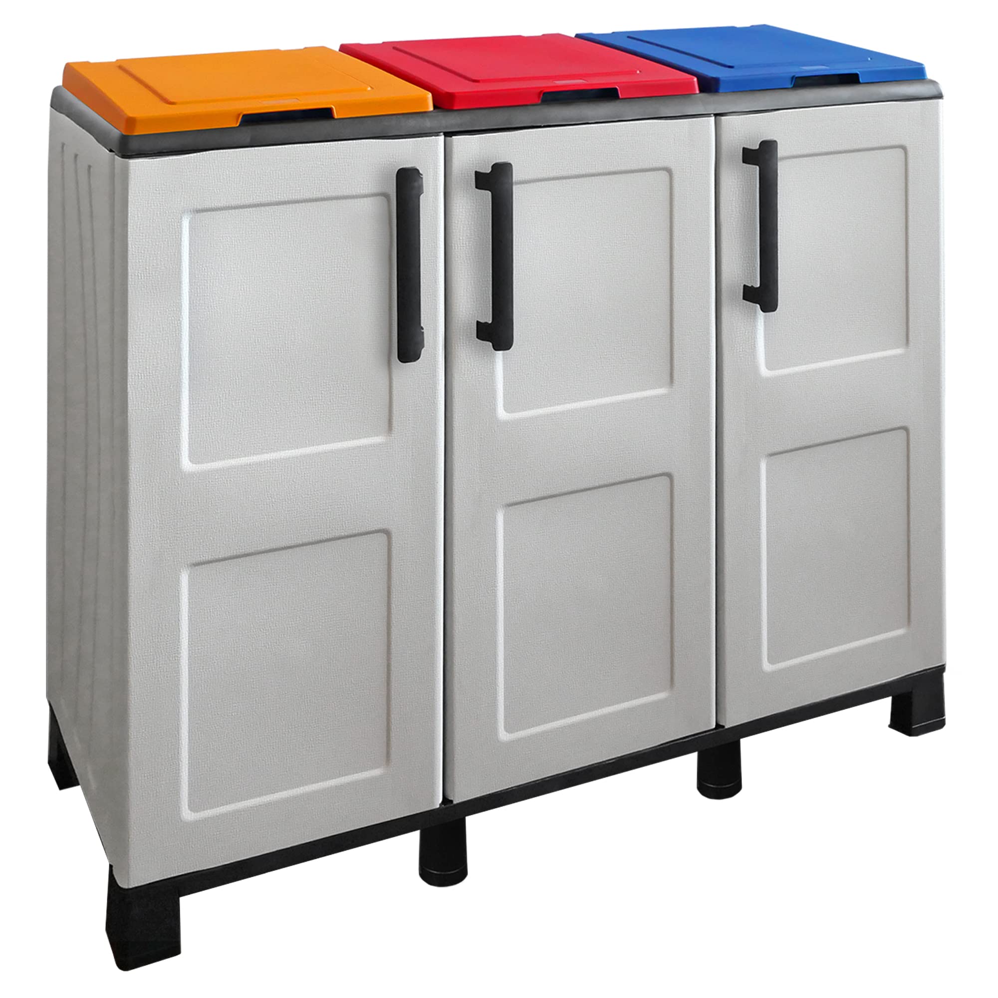 Art Plast Idée Armoire mi-Hauteur en polypropylène, Orange/Rouge/Bleu