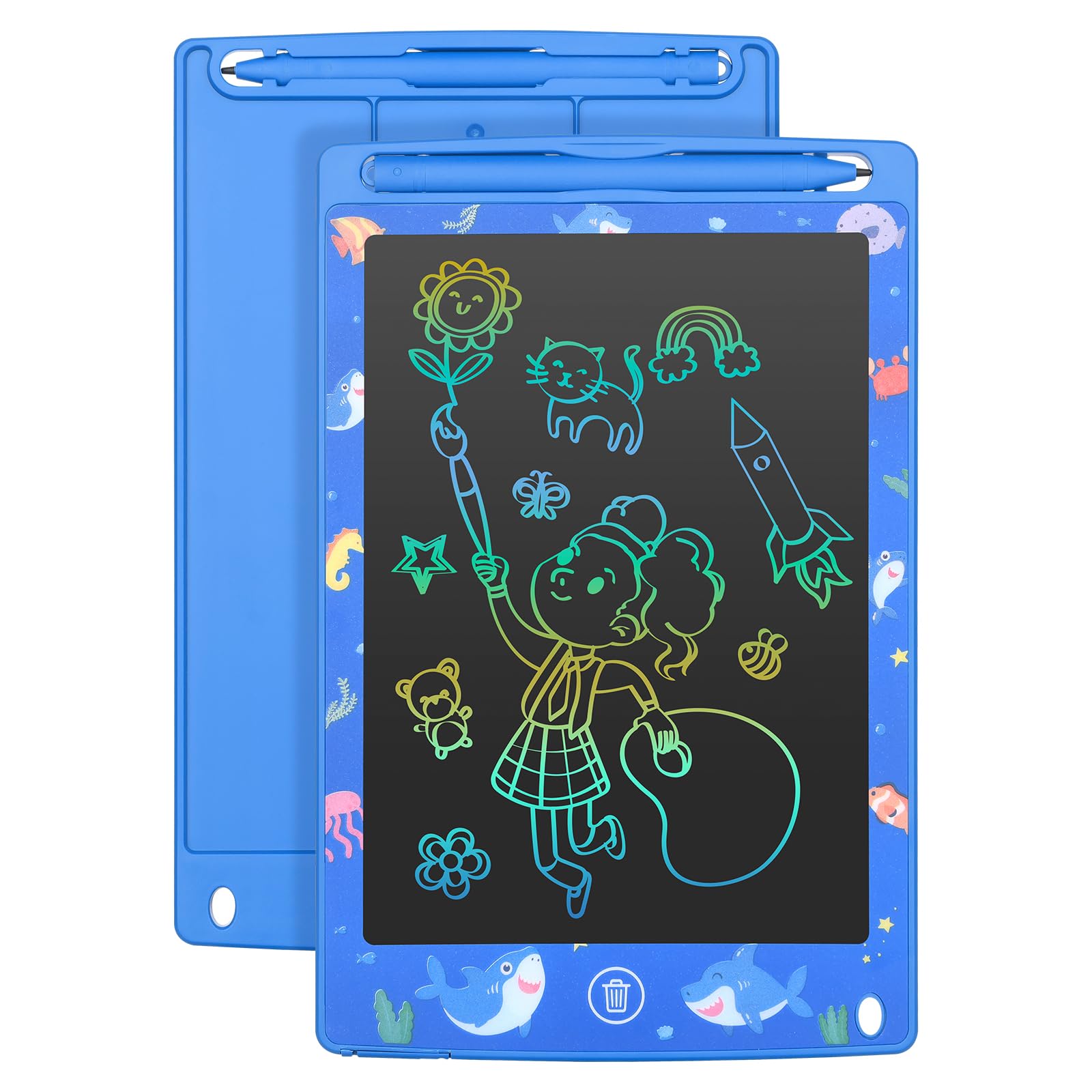 Mafiti LCD Writing Tablet 8.5 Inch Electronic Writing Drawing Pads Portable Doodle Board Gifts for Kids Office Memo Home Whiteboard Blue