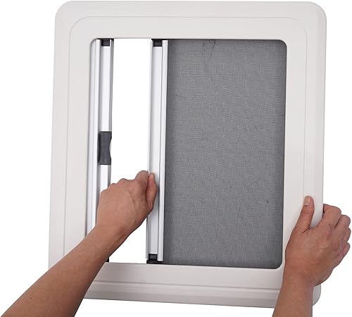 Miniatura 4 de CNCEST Puerta de ventilación con bisagras para caravana, caravana, cámper, 18 x 20 pulgadas, ventana de salida de autocaravana para caravana,