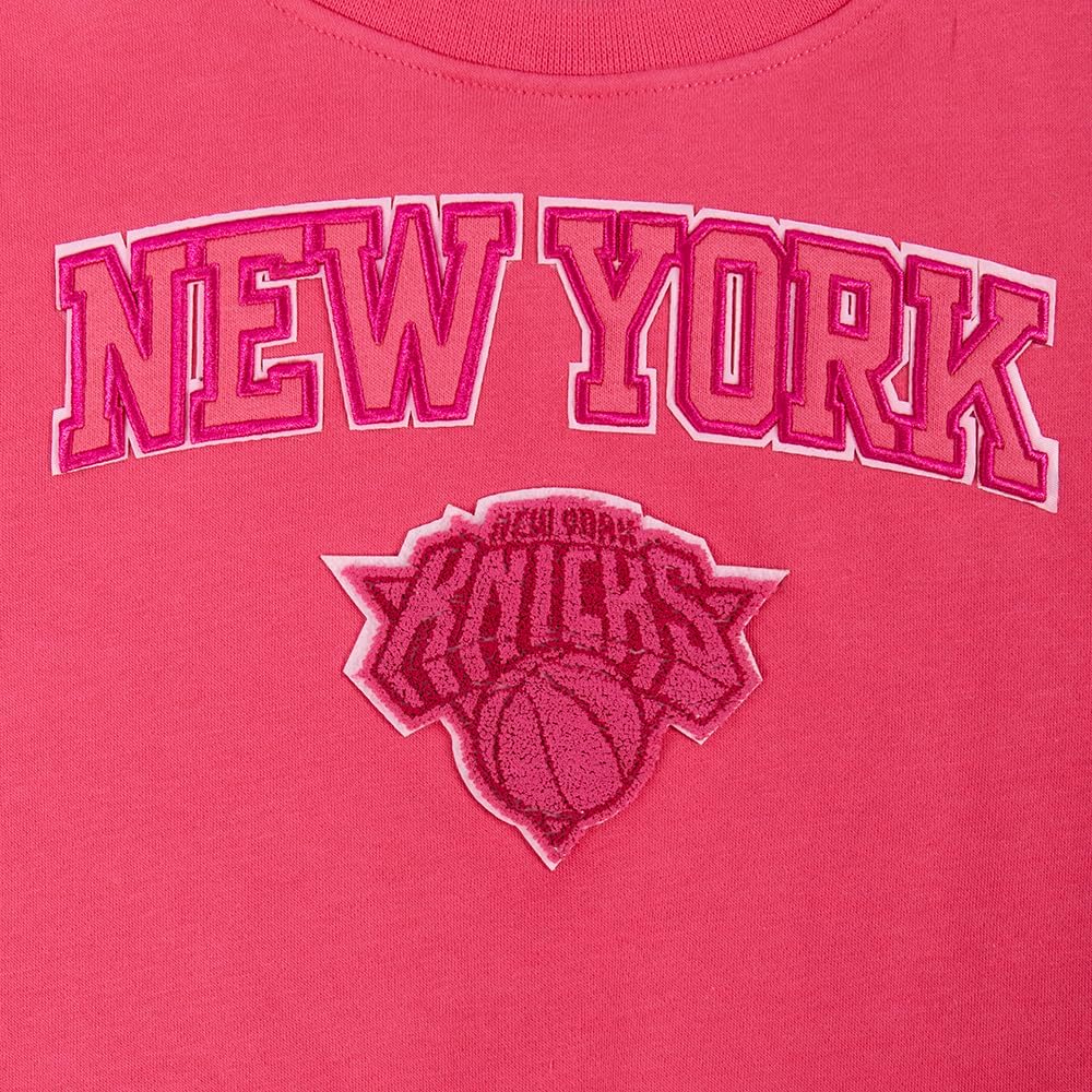 Pro Standard Big Girls NBA Classic Triple Pink Fleece Crewneck Sweatshirt - Image 5