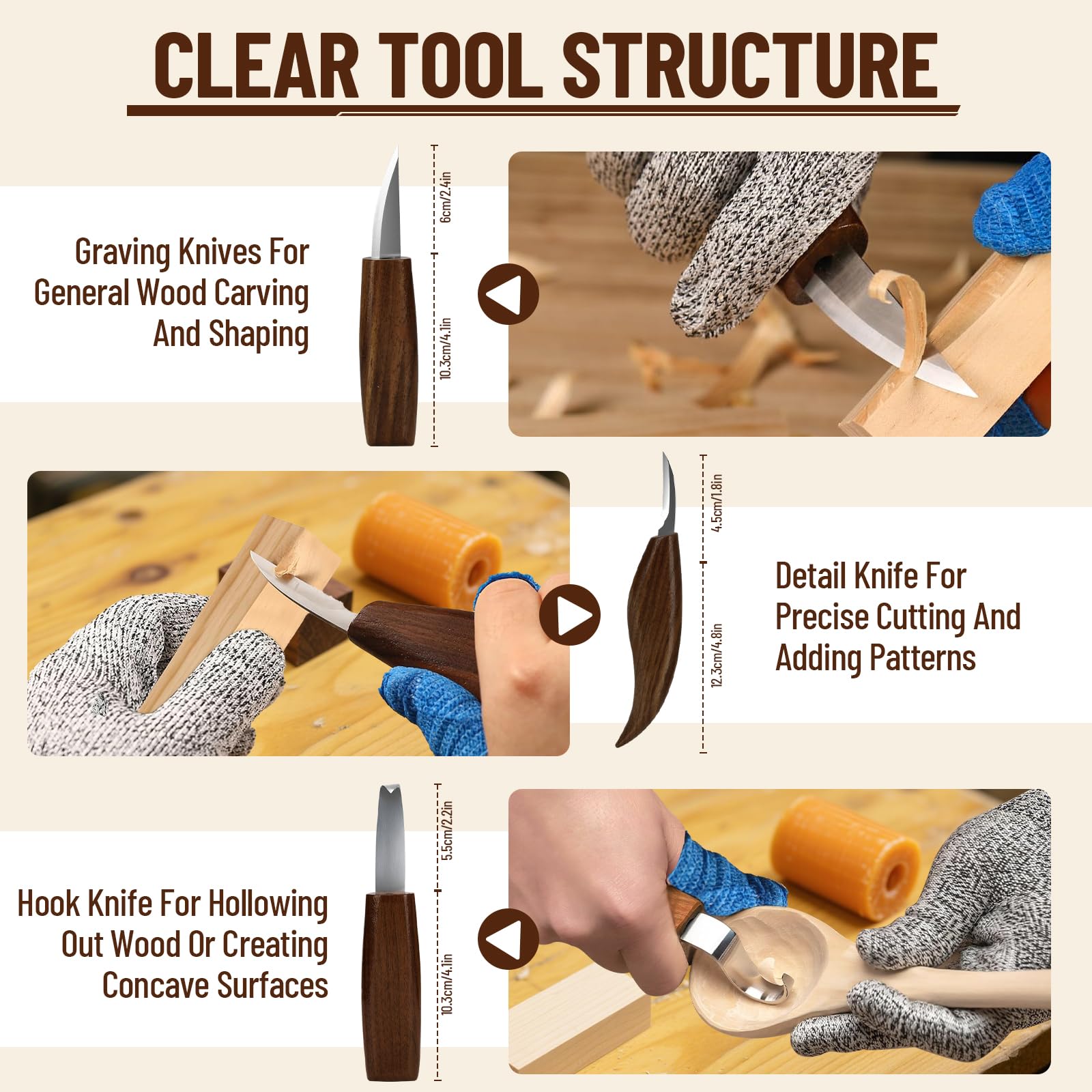 Kit Intaglio Legno 33 Pezzi,con blocchi di legno,coltelli e accessori pratici per intaglio sicuro e creativo;set di coltelli da intaglio,perfetto per principianti,hobbisti e come regalo creativo