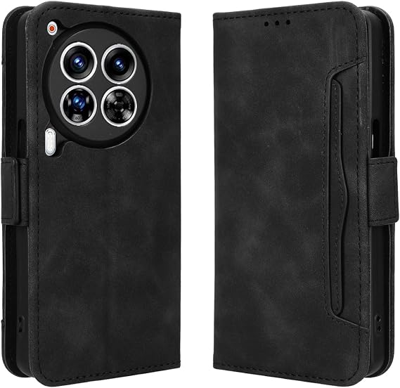 Tecno Camon 30 Premier 5G Case [Wallet Case] [Kickstand] [Card Slots] [Magnetic Flip Cover] Compatible with Tecno Camon 30 Premier 5G Smartphone(Black)