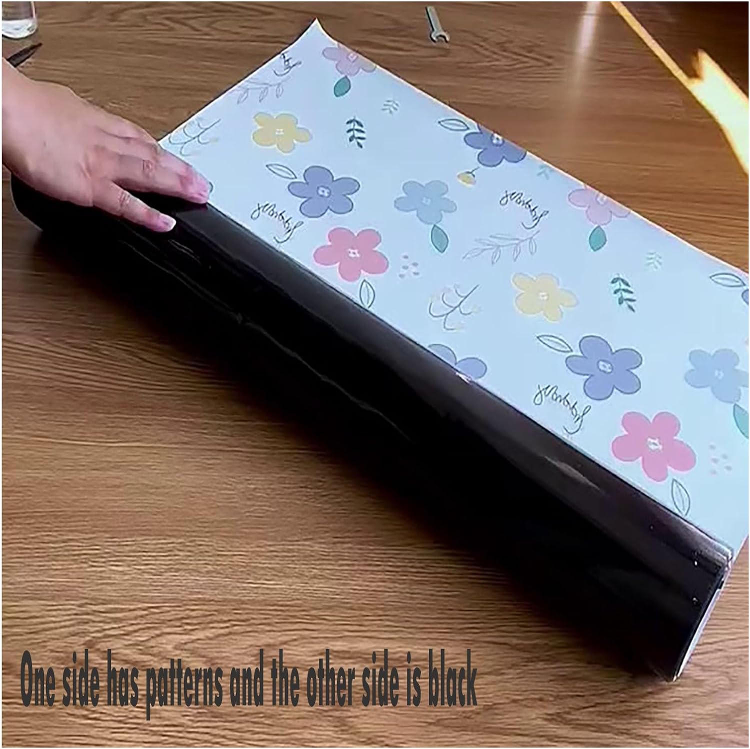 Window Privacy Film,Opaque Window Film,Blackout Window Film,Non Adhesive Opaque Door Sticker for Home Office,UV Protection(Size:80cm*500cm,Color:Leaf)