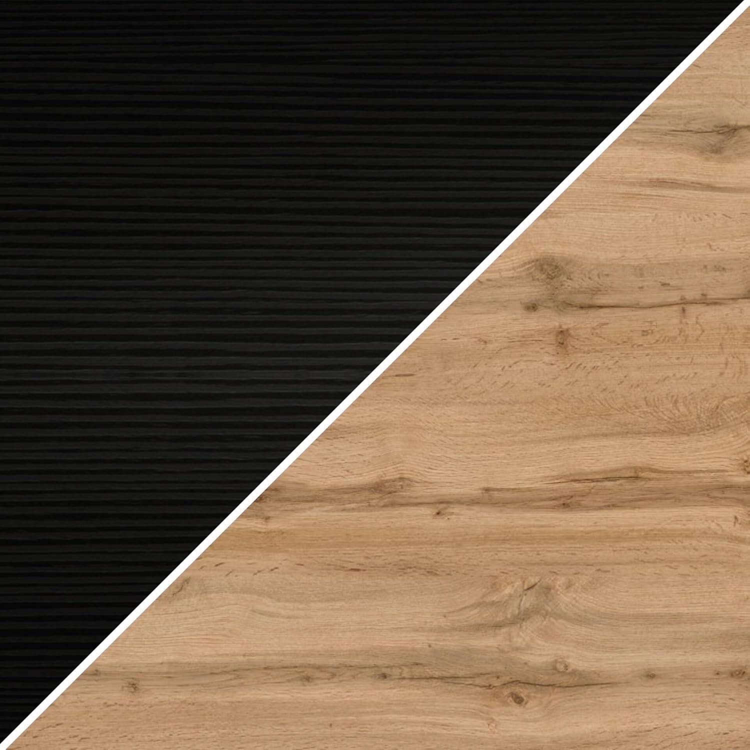 Mobili Fiver, Rachele TV Stand, Ashwood Black and Rustic Oak, Made in Italy