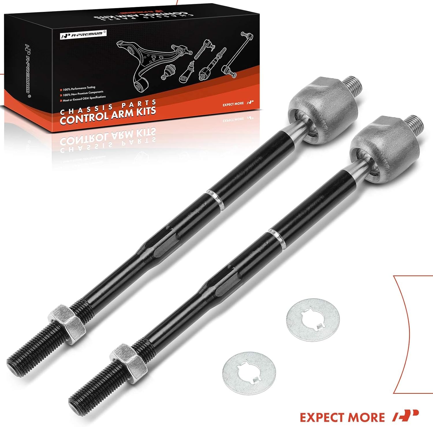 A-Premium 2 x Front Inner Tie Rod Ends Compatible with Toyota Prius 2004-2009